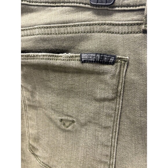 Hudson Krista Olive Distressed Ankle Skinny Jeans Frayed Hem Womens Denim Sz 27 - Picture 12 of 16